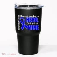 Cure Colon Cancer Heaven Needed A Hero Tumbler thumb 0