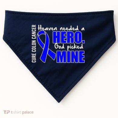 Cure Colon Cancer Heaven Needed A Hero USA-Made Doggie Bandana