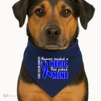 Cure Colon Cancer Heaven Needed A Hero USA-Made Doggie Bandana thumb 1