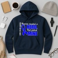 Cure Colon Cancer Heaven Needed A Hero Hoodie thumb 3