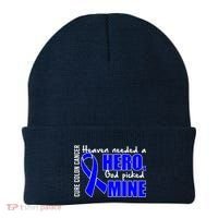 Cure Colon Cancer Heaven Needed A Hero Beanie thumb 0