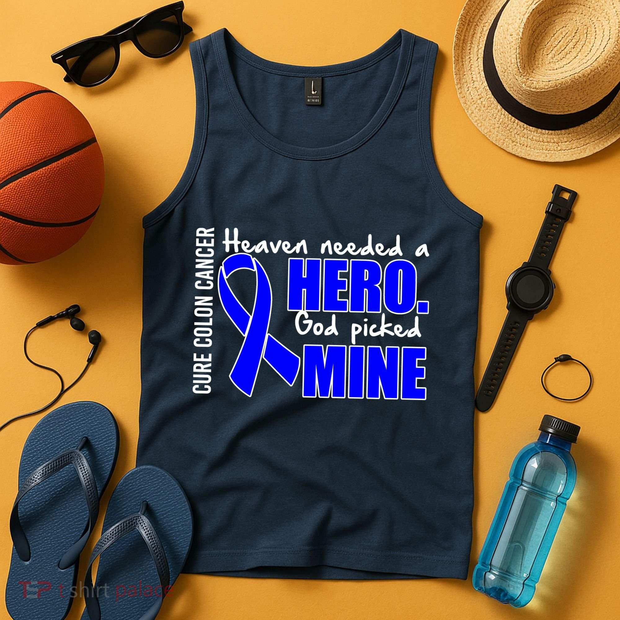 Cure Colon Cancer Heaven Needed A Hero Tank Top