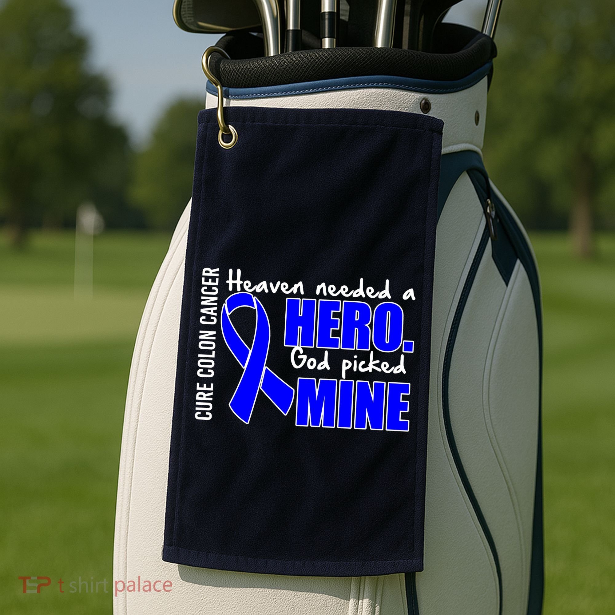 Cure Colon Cancer Heaven Needed A Hero Golf Towel
