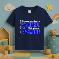 Cure Colon Cancer Heaven Needed A Hero Toddler T-Shirt thumb 3