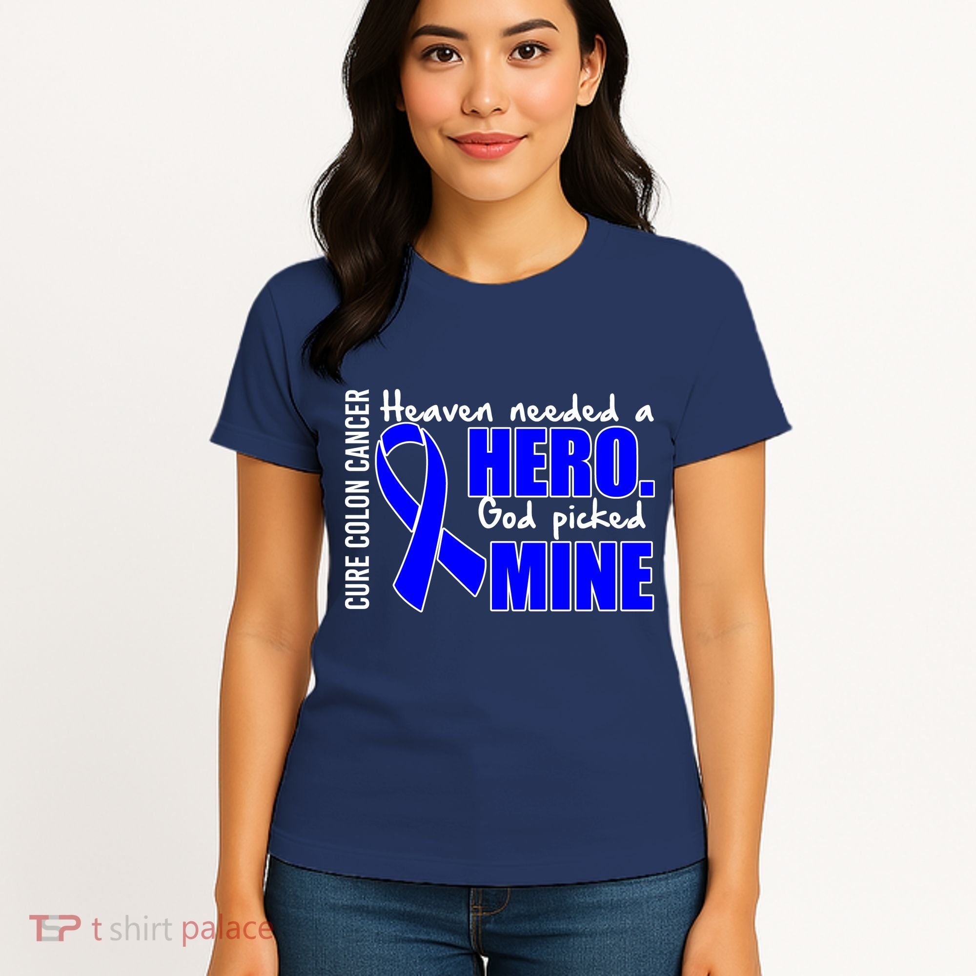 Cure Colon Cancer Heaven Needed A Hero Women's T-Shirt