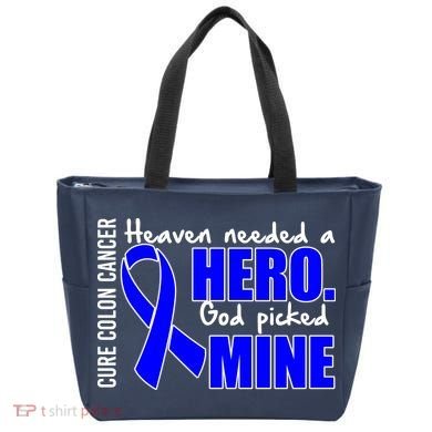 Cure Colon Cancer Heaven Needed A Hero Tote Bag
