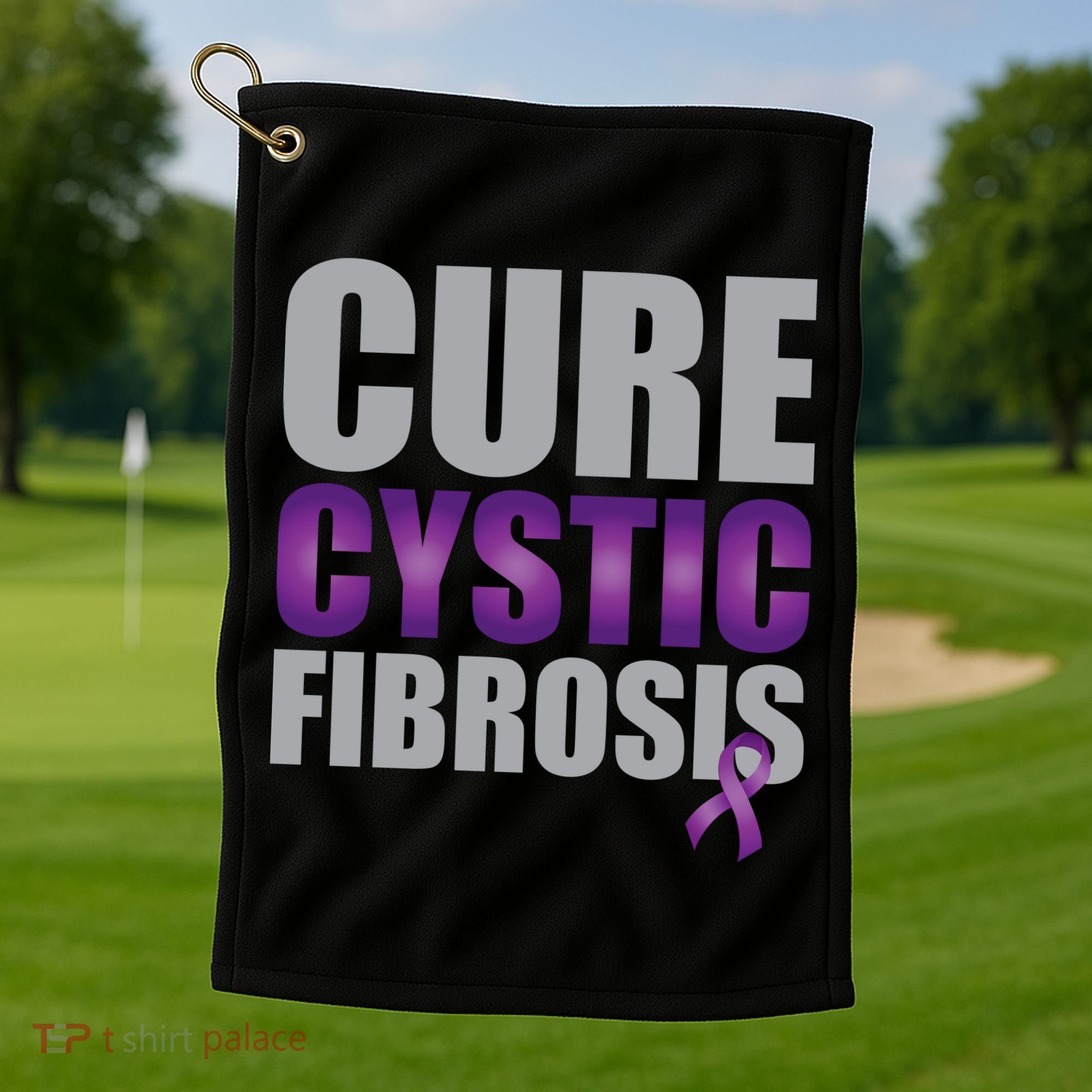 Cure Cystic Fibrosis Golf Towel