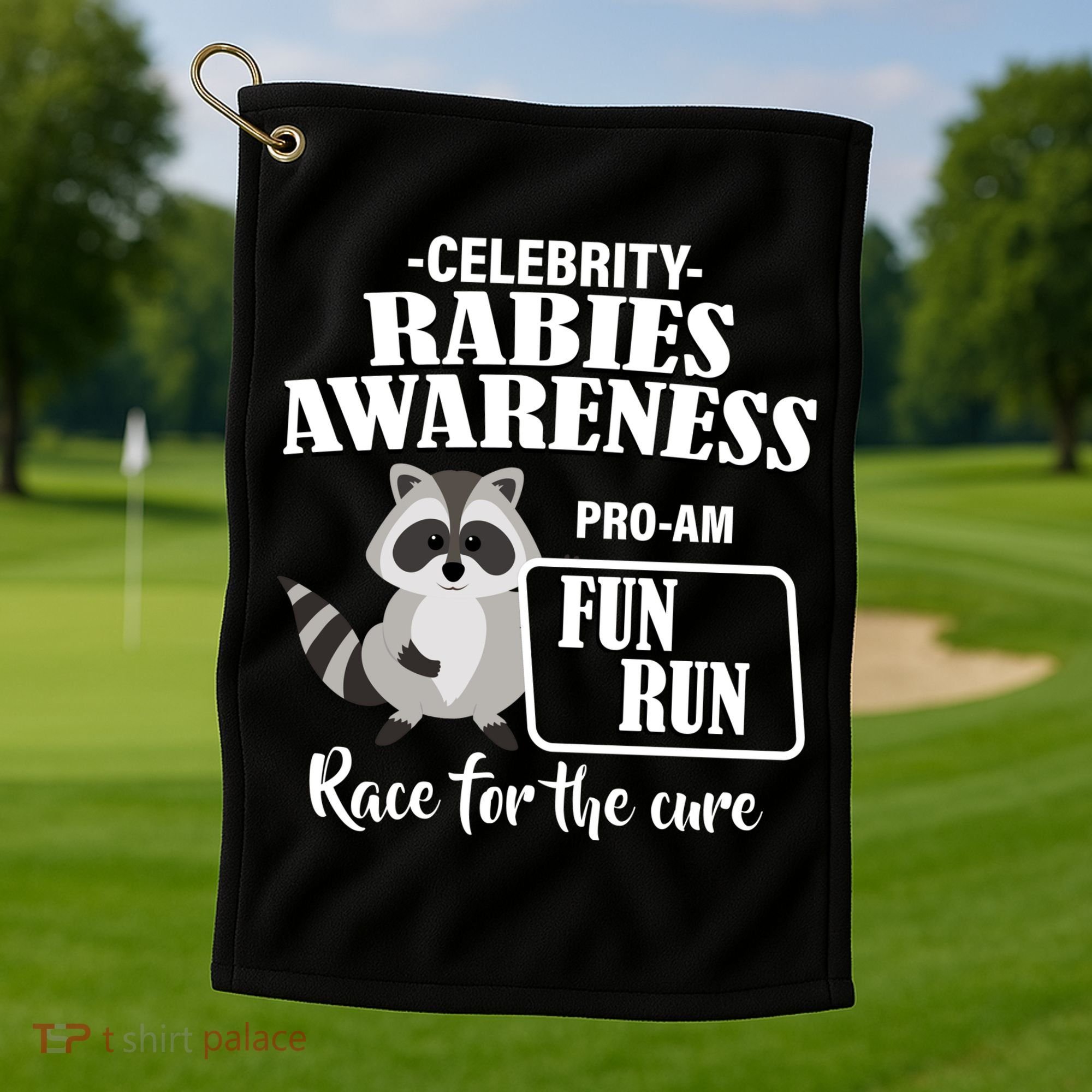 Cure For Rabies Fun Run Golf Towel