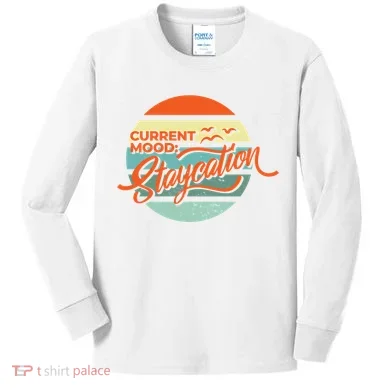 Current Mood Staycation  Kids Long Sleeve Shirt