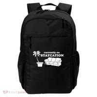 Currently On Staycation Funny Vacation Backpack thumb 0