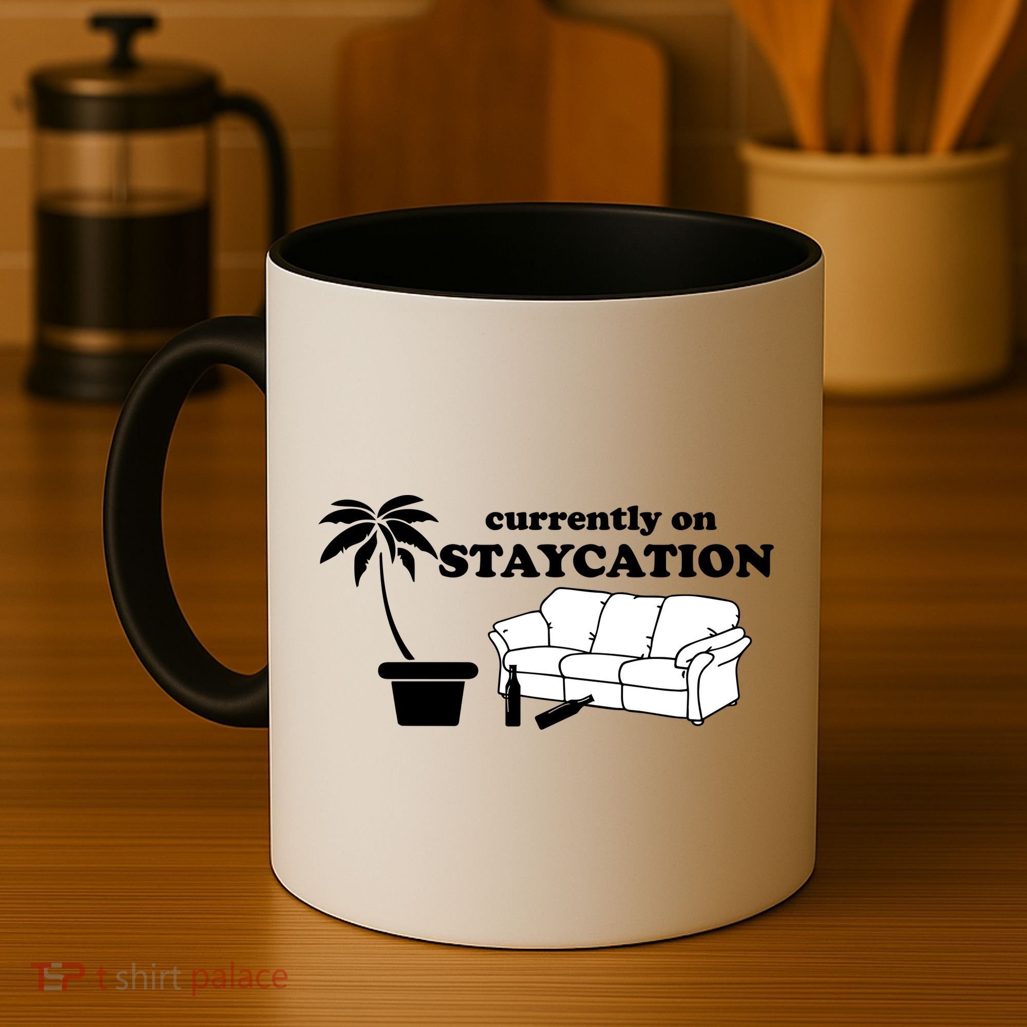 Currently On Staycation Funny Vacation Coffee Mug