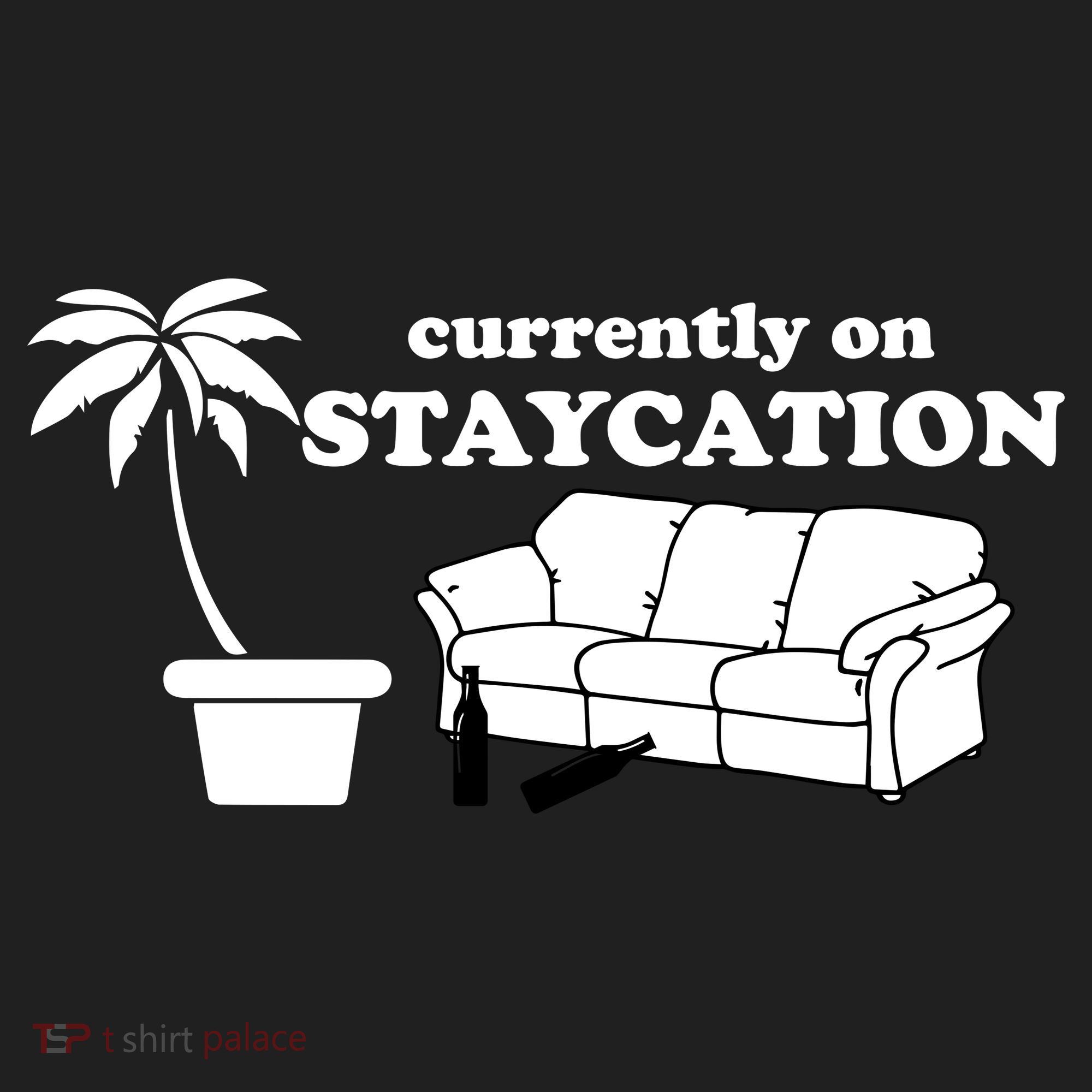 Currently On Staycation Funny Vacation Beanie