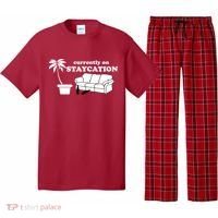 Currently On Staycation Funny Vacation Pajama Set thumb 0