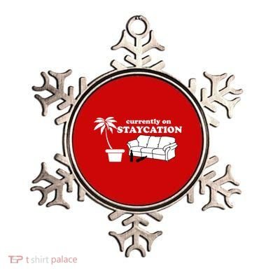 Currently On Staycation Funny Vacation Ornament