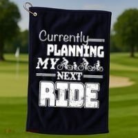 Currently Planning My Next Ride Golf Towel thumb 1