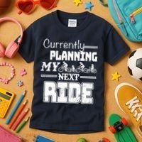 Currently Planning My Next Ride Kids T-Shirt thumb 3