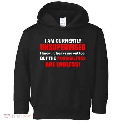 Currently Unsupervised Possibilities Are Endless Toddler Hoodie