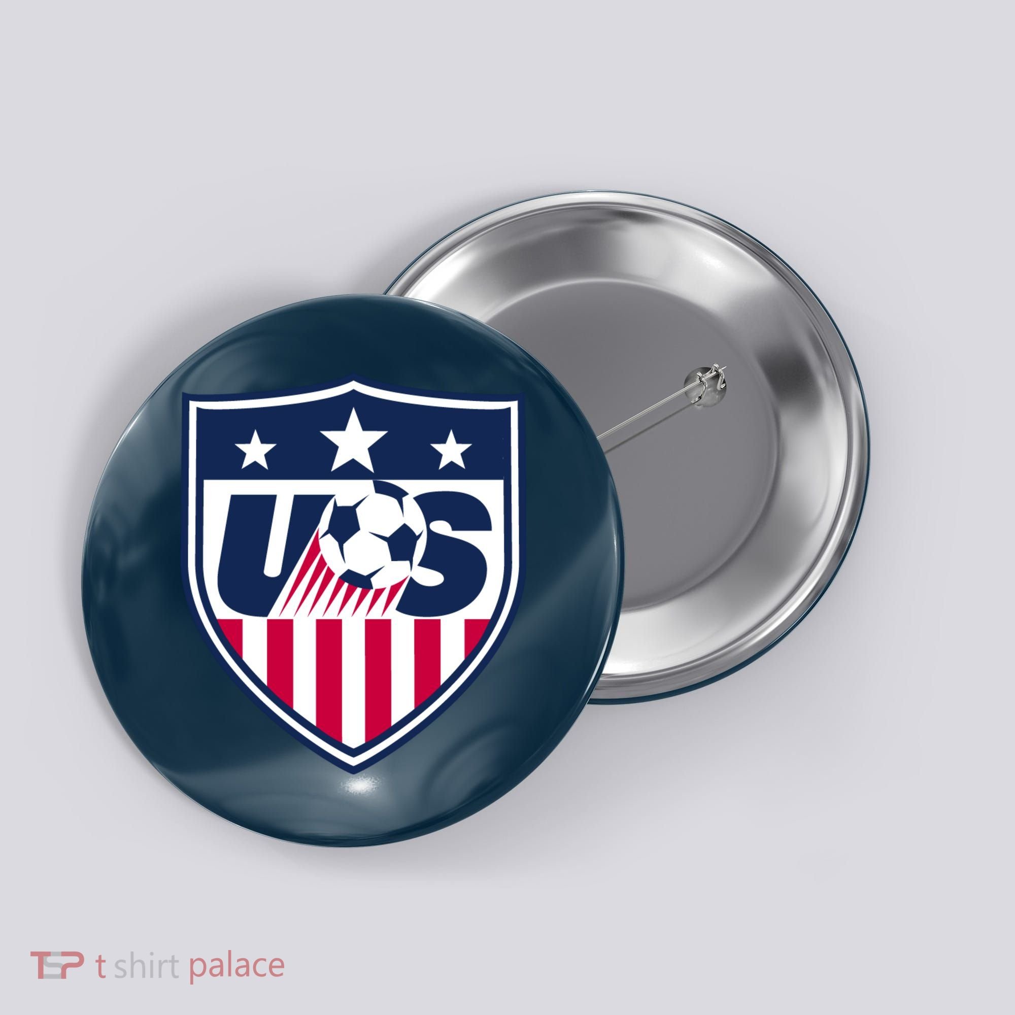 Cool Usa Soccer Team Jersey Button