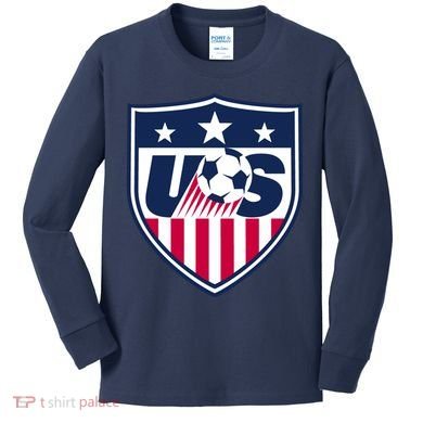 Cool Usa Soccer Team Jersey Kids Long Sleeve Shirt