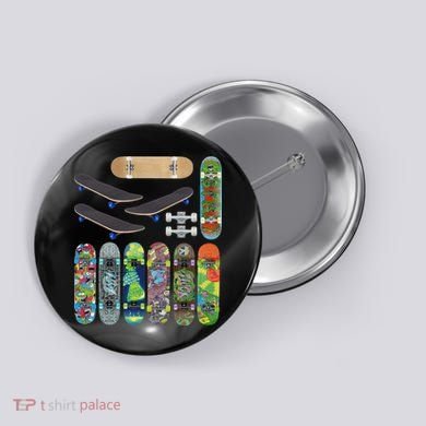 Cool Unique Skateboards Design Mash Up Button