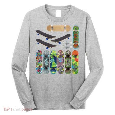 Cool Unique Skateboards Design Mash Up Long Sleeve Shirt