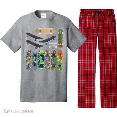 Cool Unique Skateboards Design Mash Up Pajama Set