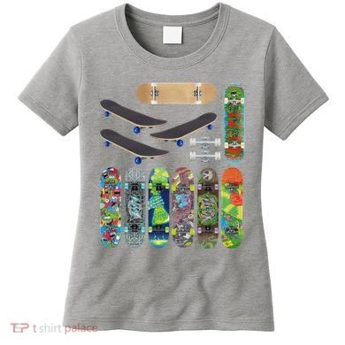 Cool Unique Skateboards Design Mash Up Women's T-Shirt