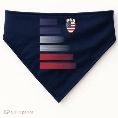 Cool USA Soccer Jersey Stripes USA-Made Doggie Bandana