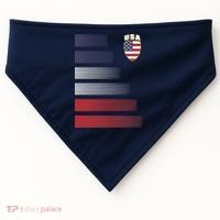 Cool USA Soccer Jersey Stripes USA-Made Doggie Bandana thumb 0