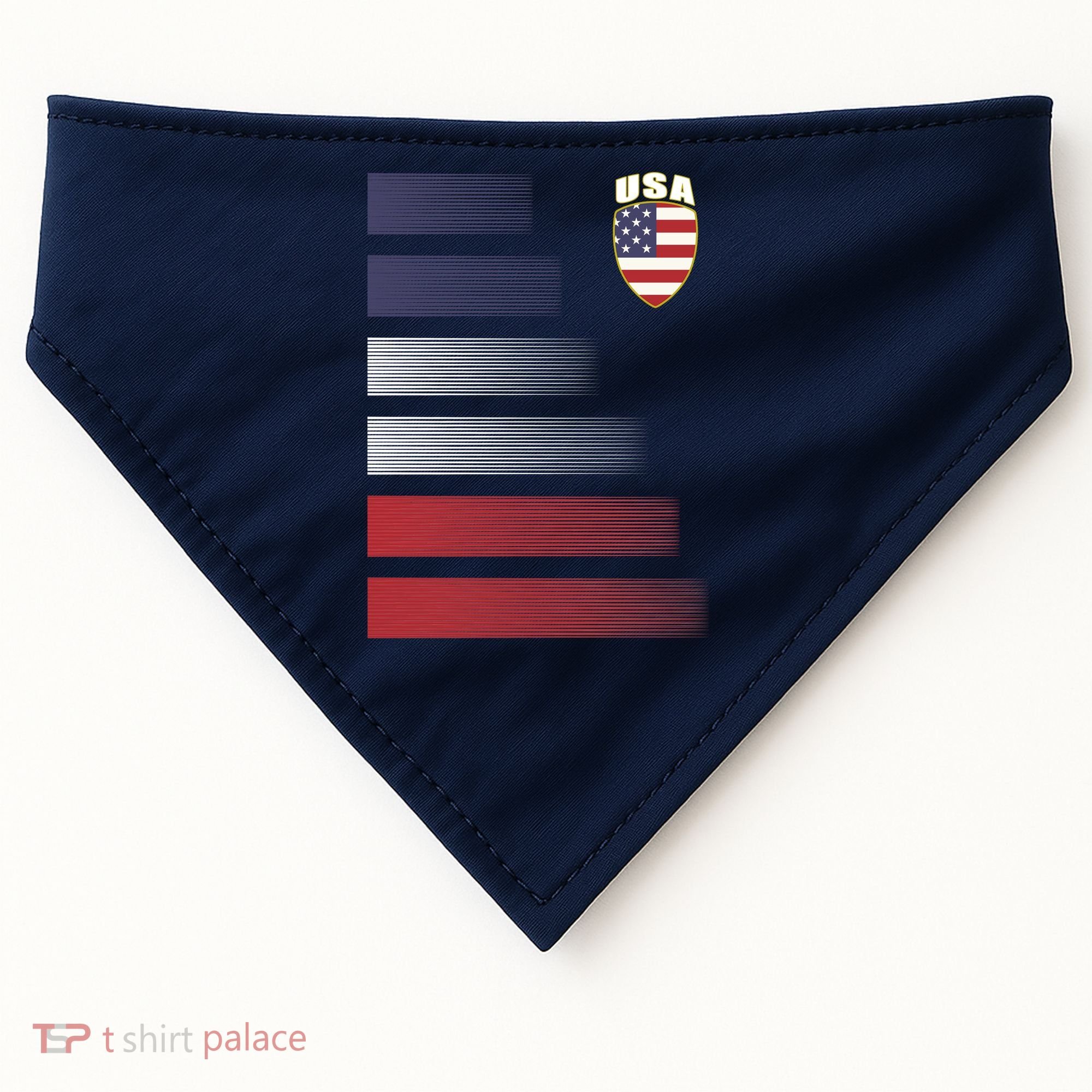Cool USA Soccer Jersey Stripes USA-Made Doggie Bandana