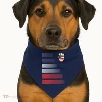 Cool USA Soccer Jersey Stripes USA-Made Doggie Bandana thumb 1
