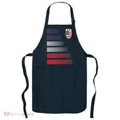 Cool USA Soccer Jersey Stripes Apron