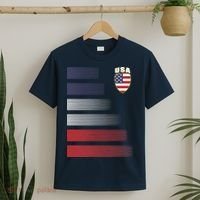 Cool USA Soccer Jersey Stripes T-Shirt thumb 2