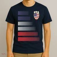 Cool USA Soccer Jersey Stripes T-Shirt thumb 3