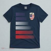 Cool USA Soccer Jersey Stripes T-Shirt thumb 5