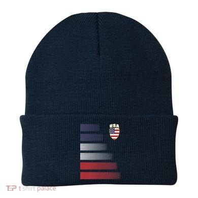 Cool USA Soccer Jersey Stripes Beanie