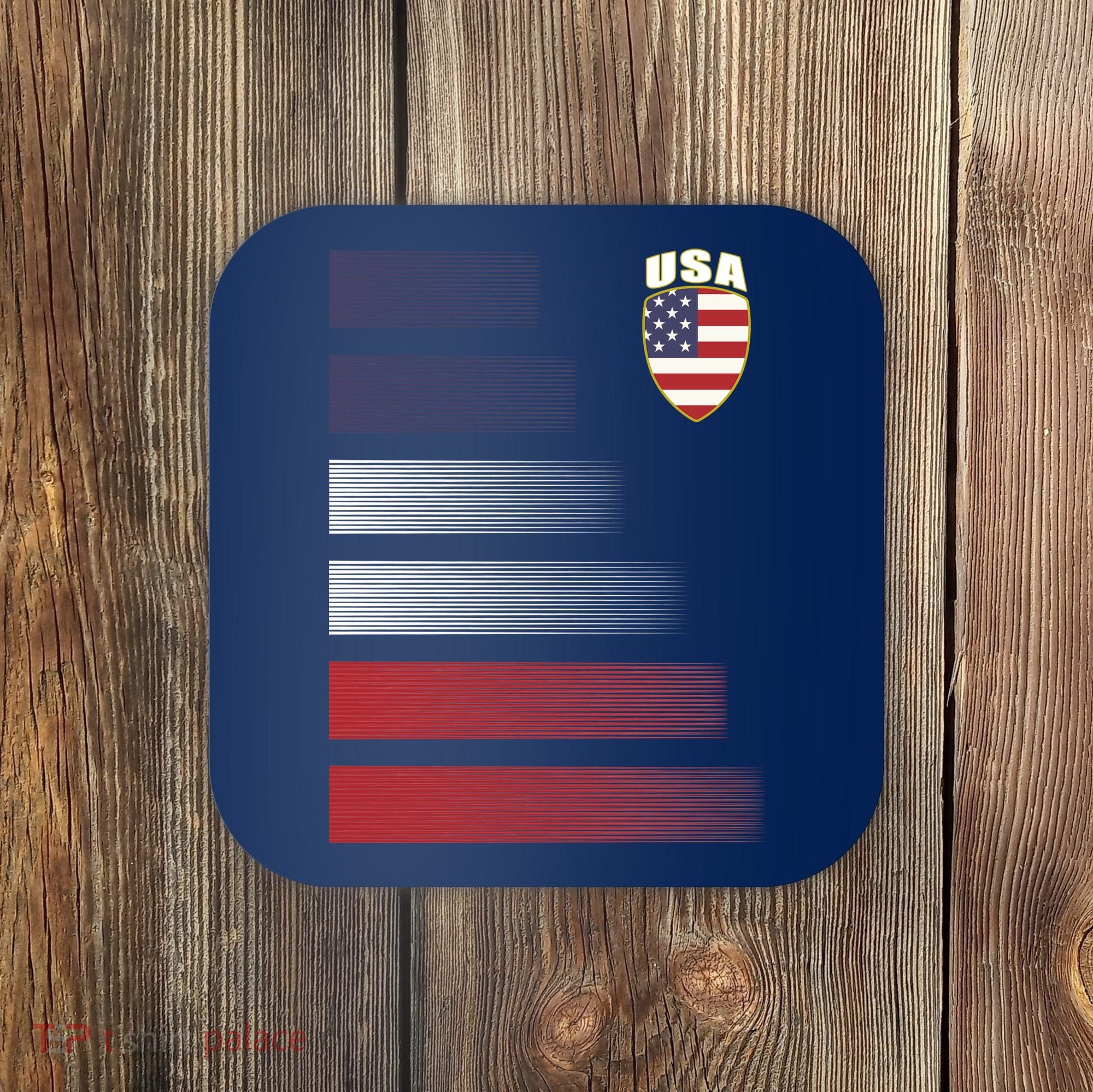 Cool USA Soccer Jersey Stripes Coaster