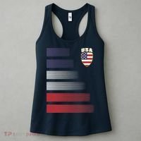 Cool USA Soccer Jersey Stripes Women's Tank Top thumb 3