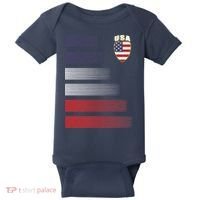 Cool USA Soccer Jersey Stripes Baby Bodysuit thumb 0