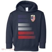 Cool USA Soccer Jersey Stripes Toddler Hoodie thumb 0