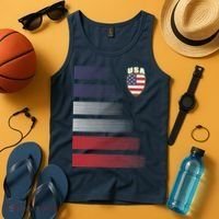 Cool USA Soccer Jersey Stripes Tank Top thumb 4