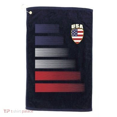 Cool USA Soccer Jersey Stripes Golf Towel