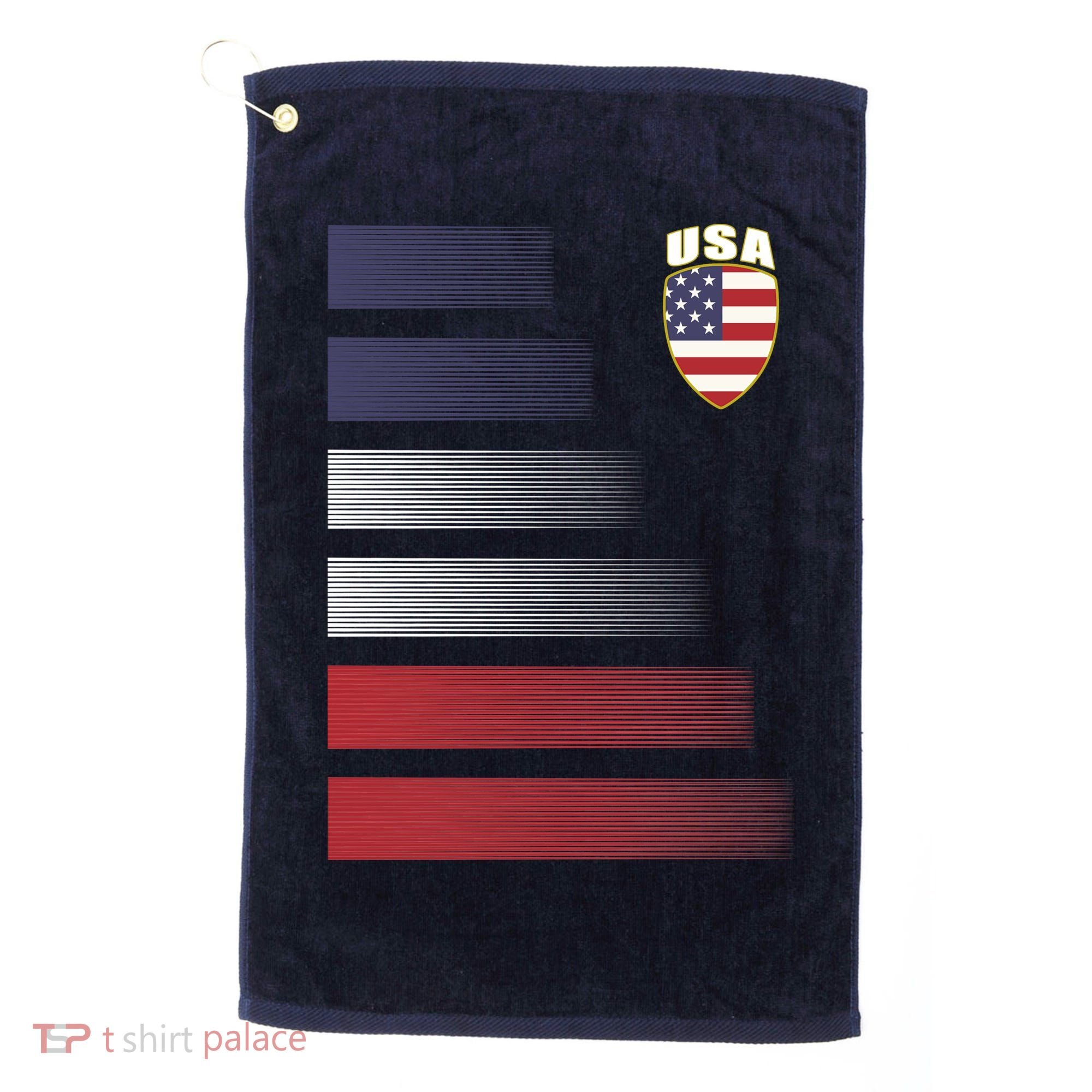 Cool USA Soccer Jersey Stripes Golf Towel