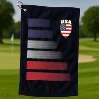 Cool USA Soccer Jersey Stripes Golf Towel thumb 1