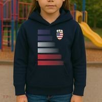 Cool USA Soccer Jersey Stripes Kids Hoodie thumb 3