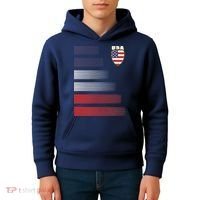 Cool USA Soccer Jersey Stripes Kids Hoodie thumb 4