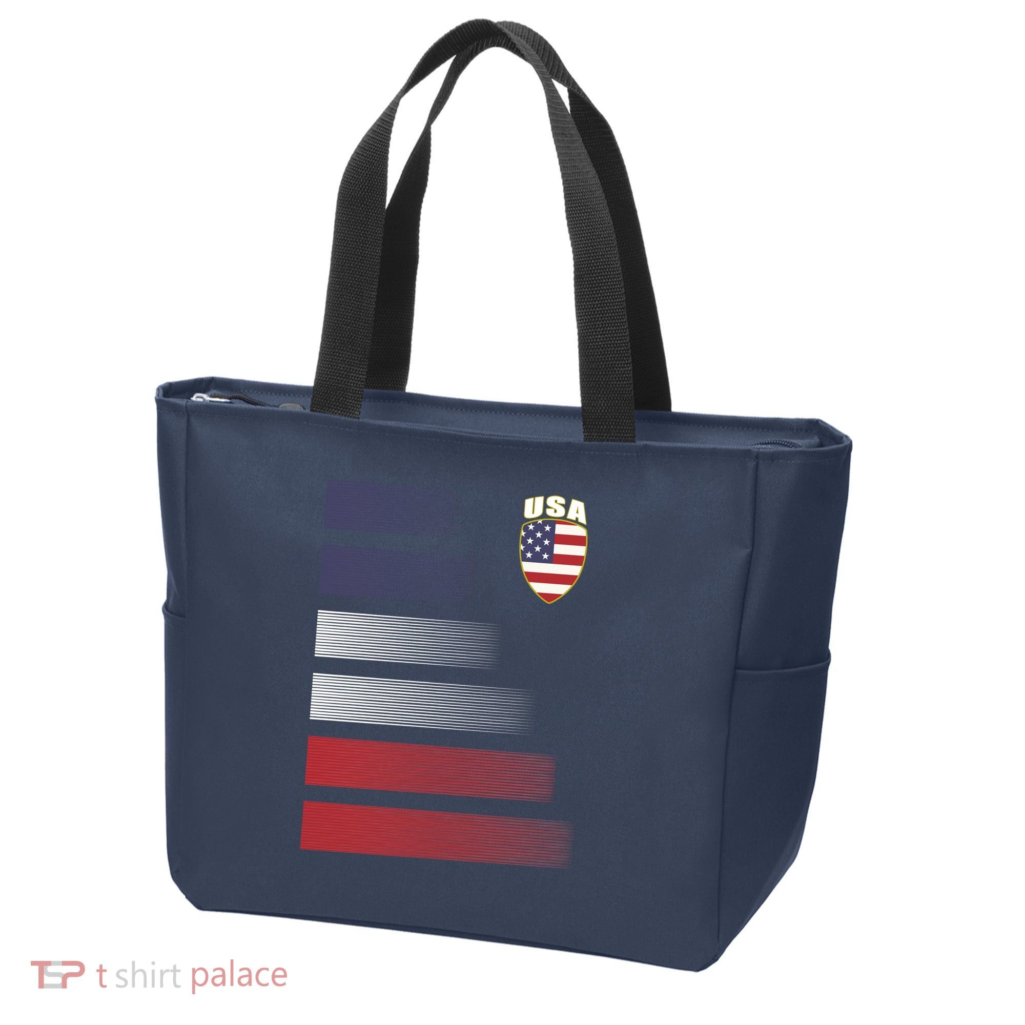 Cool USA Soccer Jersey Stripes Tote Bag