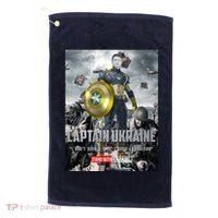Captain Ukraine Stand With Zelenskyy I Dont Need A Ride Ammo Army Golf Towel thumb 0