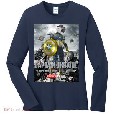 Captain Ukraine Stand With Zelenskyy I Dont Need A Ride Ammo Army Women's Long Sleeve Shirt