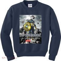 Captain Ukraine Stand With Zelenskyy I Dont Need A Ride Ammo Army Kids Sweatshirt thumb 0